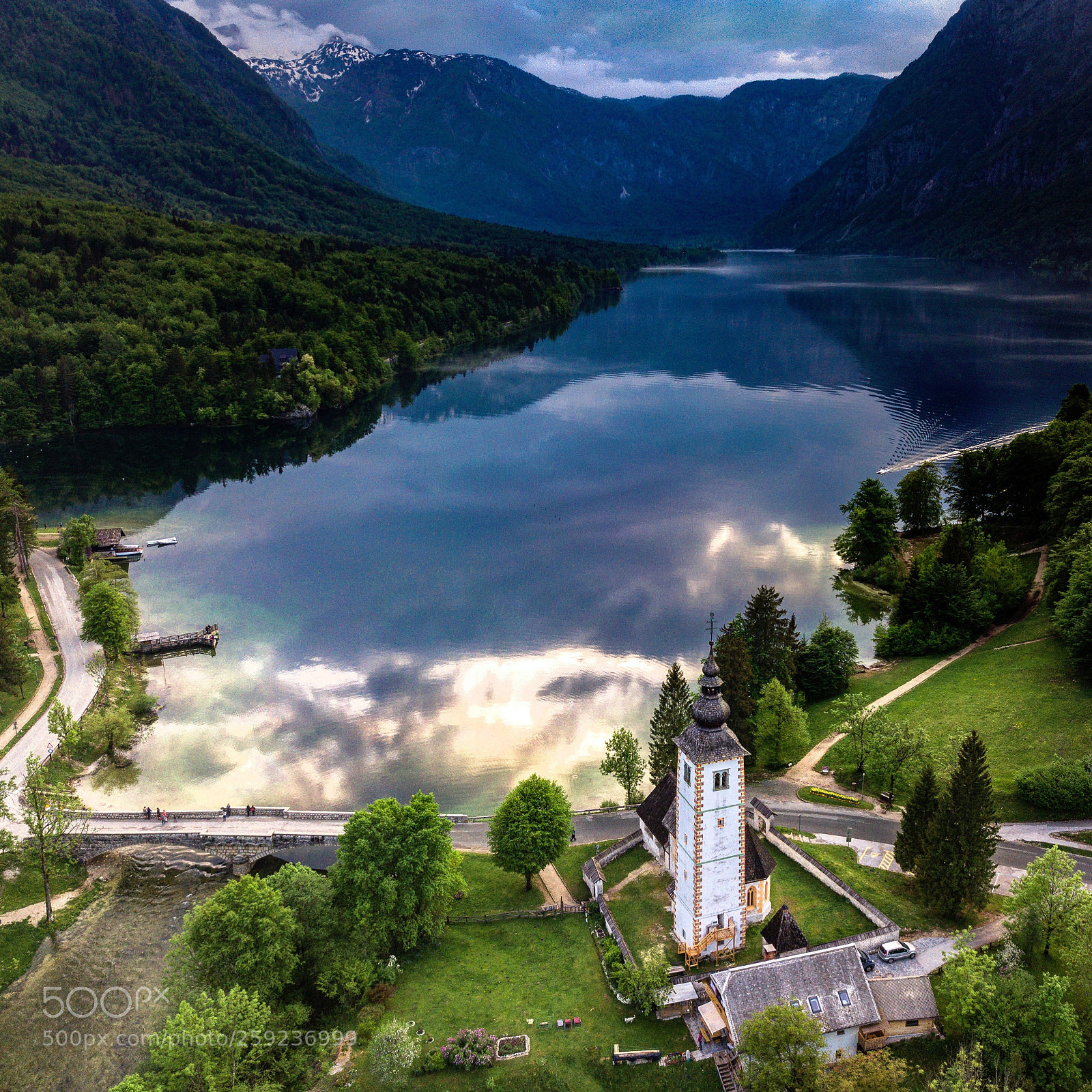 DJI FC220 sample photo. Lake bohinj photography