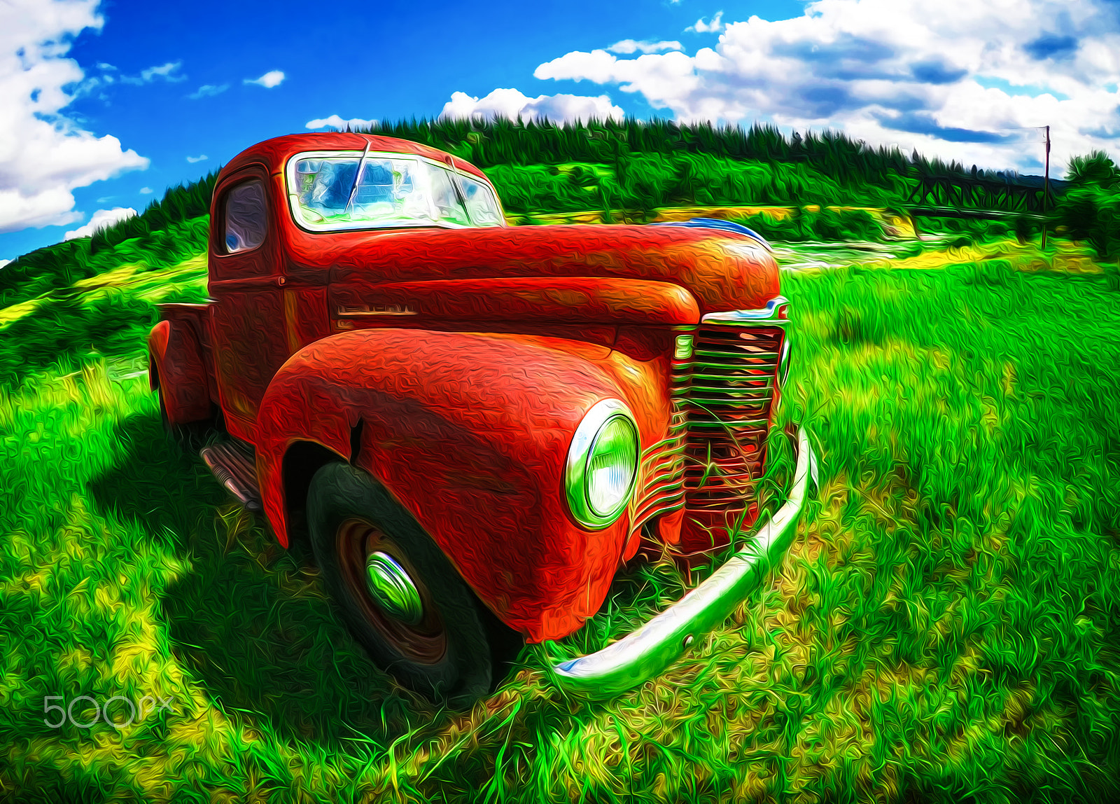 GoPro Hero5 Black sample photo. Vintage car in fisheye photography
