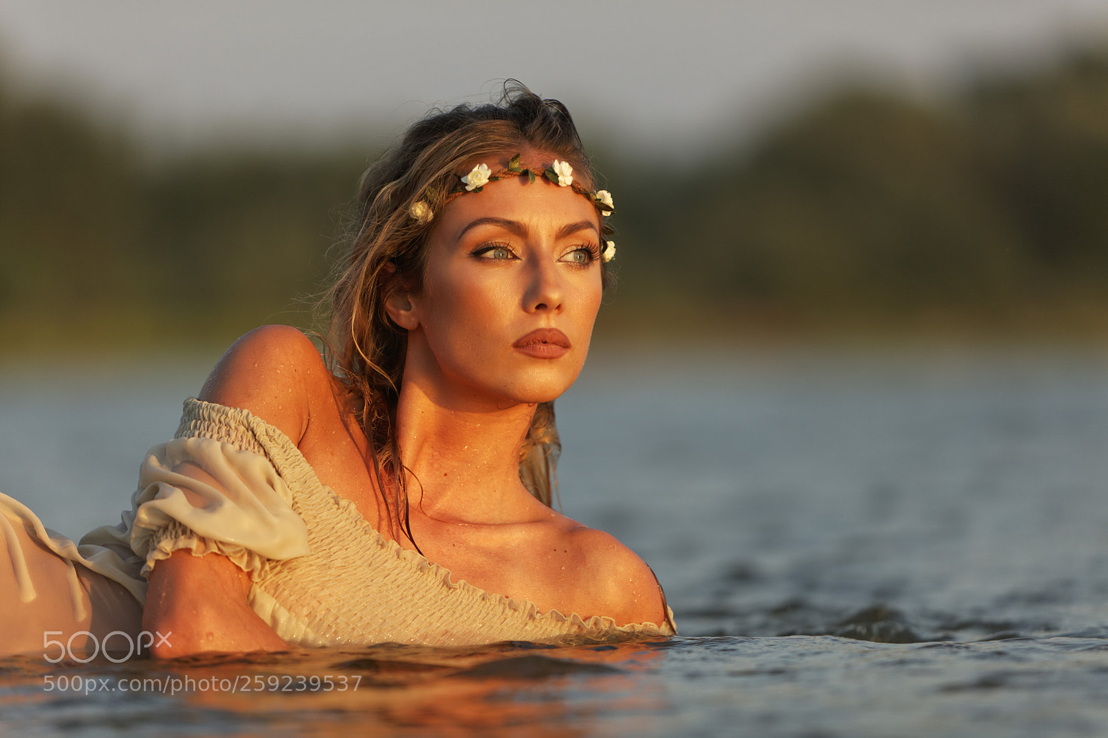 Canon EOS 5D Mark II sample photo. Girl in river photography