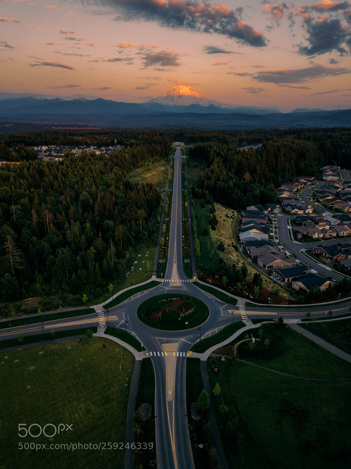 DJI FC220 sample photo. Mont. rainier sunset photography
