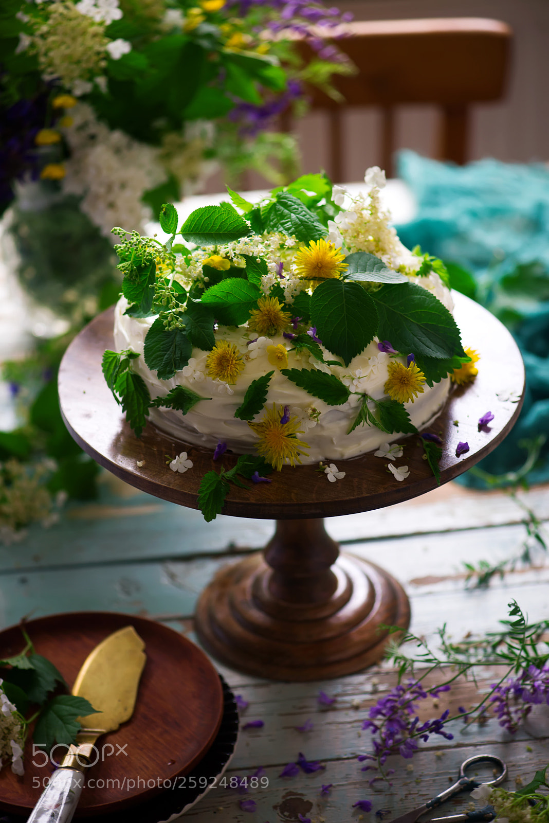 Nikon D610 sample photo. Nettle and lemon cake photography