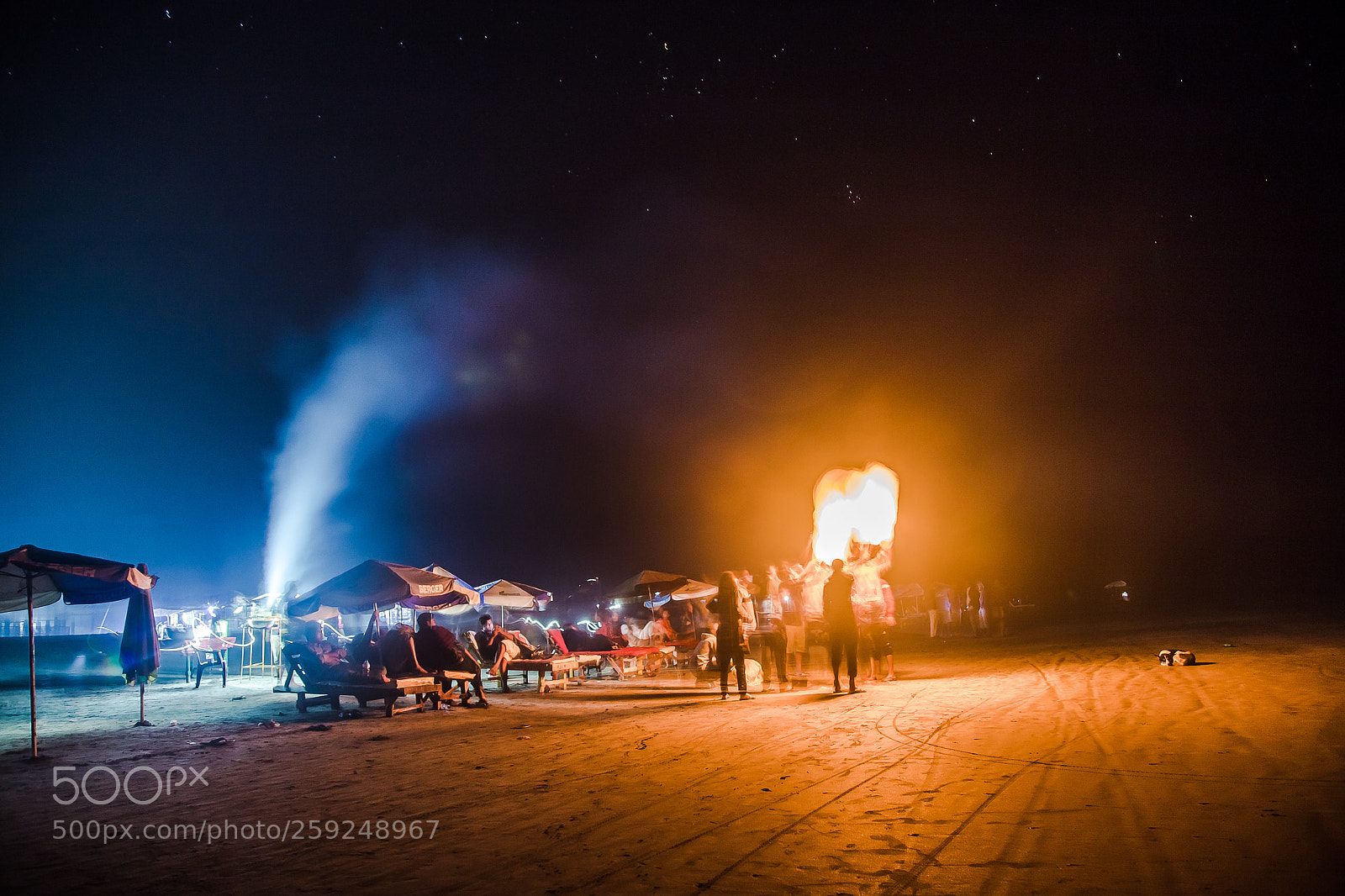 Canon EOS 6D sample photo. Night beach party photography