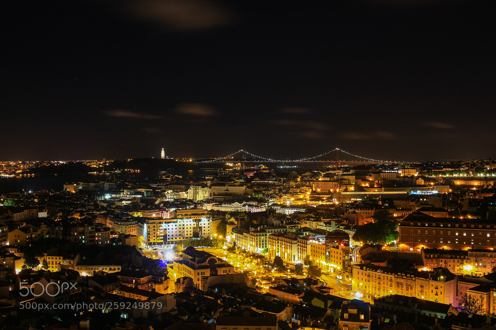 Canon EOS 100D (EOS Rebel SL1 / EOS Kiss X7) sample photo. Lisbon night cityscape photography