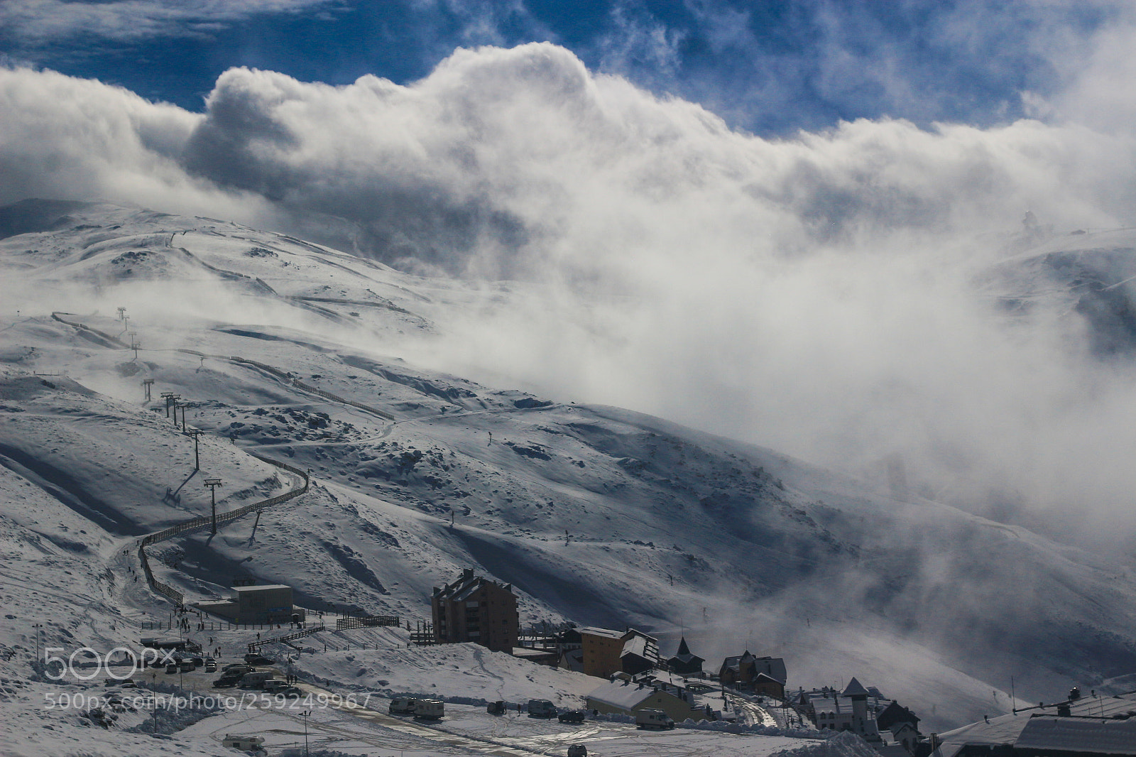 Canon EOS 100D (EOS Rebel SL1 / EOS Kiss X7) sample photo. Snowy mountains in spain photography