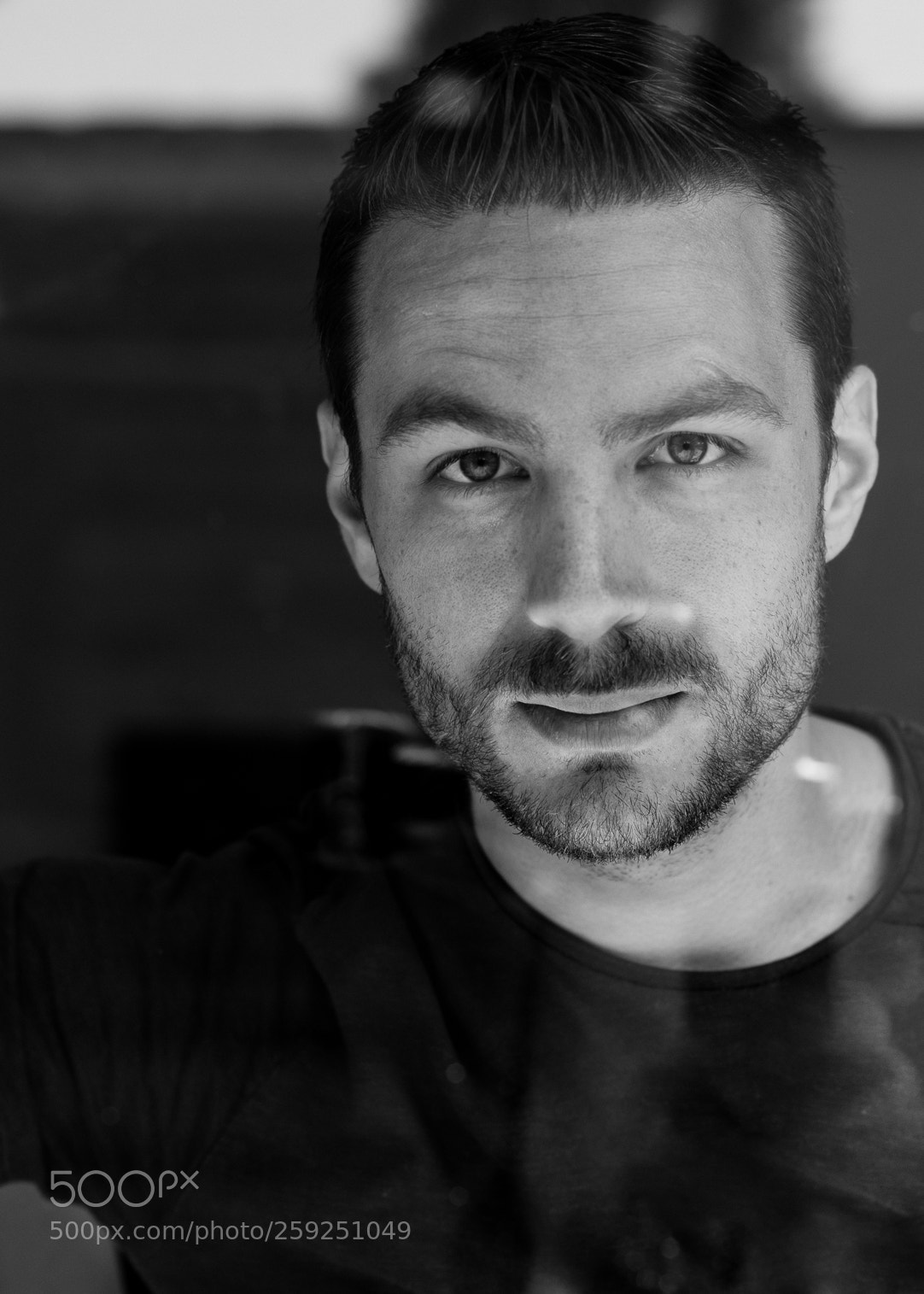 Canon EOS 70D sample photo. B&w self portrait photography