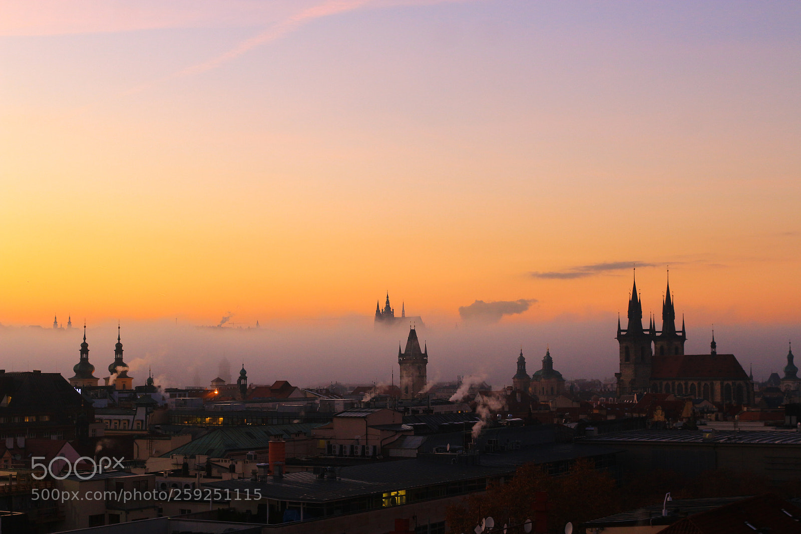 Canon EOS 100D (EOS Rebel SL1 / EOS Kiss X7) sample photo. Prague sunset cityscape photography
