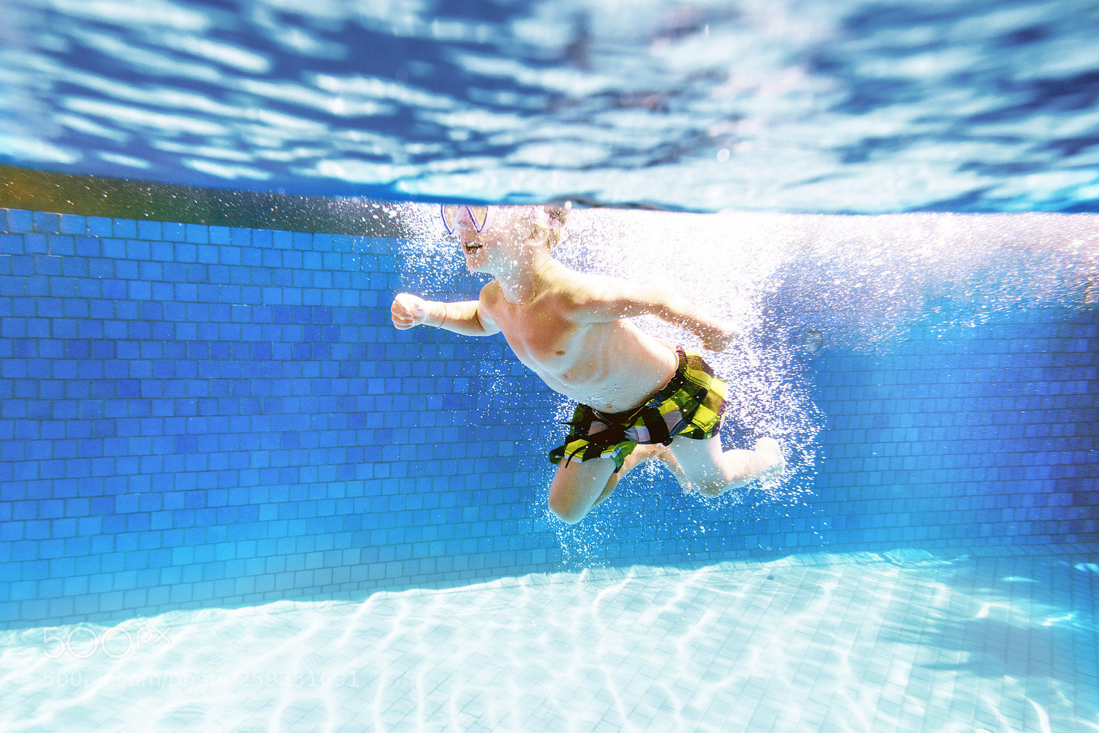 Nikon D5500 sample photo. Child swims in swimming photography