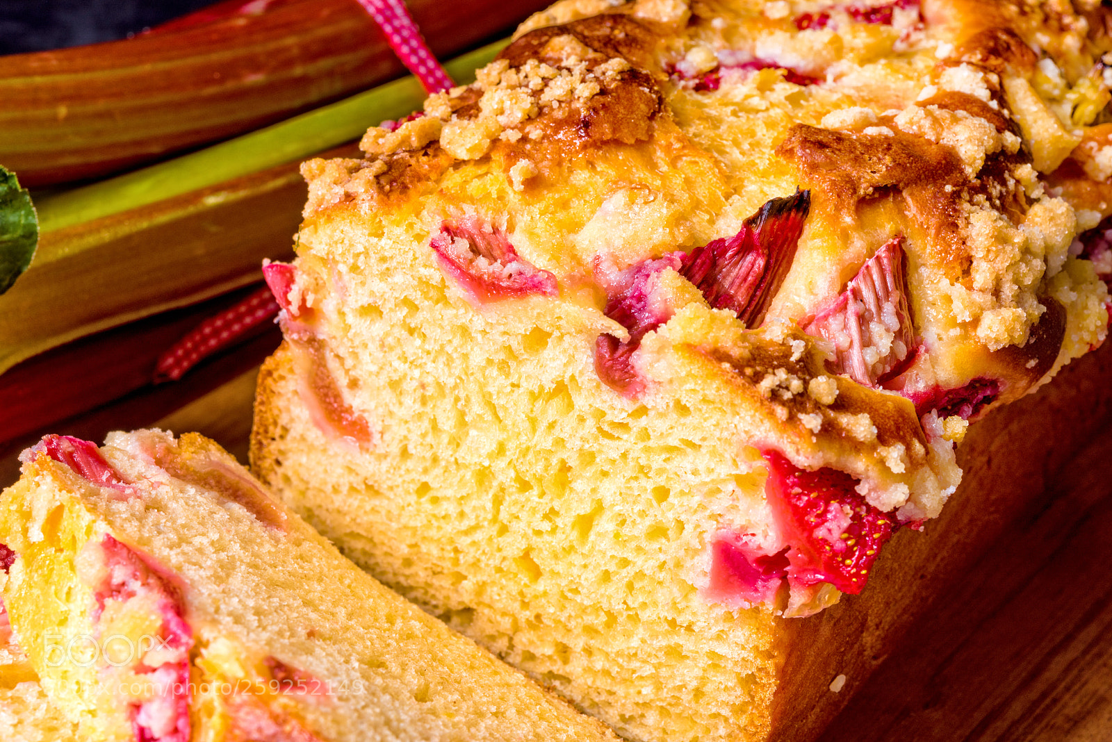 Nikon D810 sample photo. Brioches with rhubarb, strawberry photography
