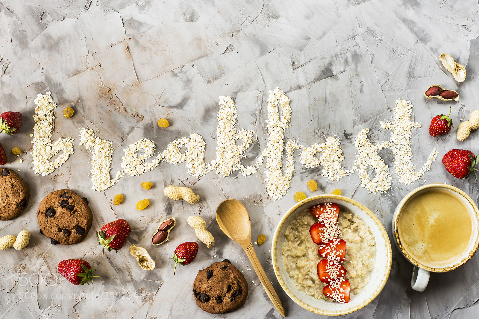 Canon EOS 6D sample photo. The word breakfast is photography