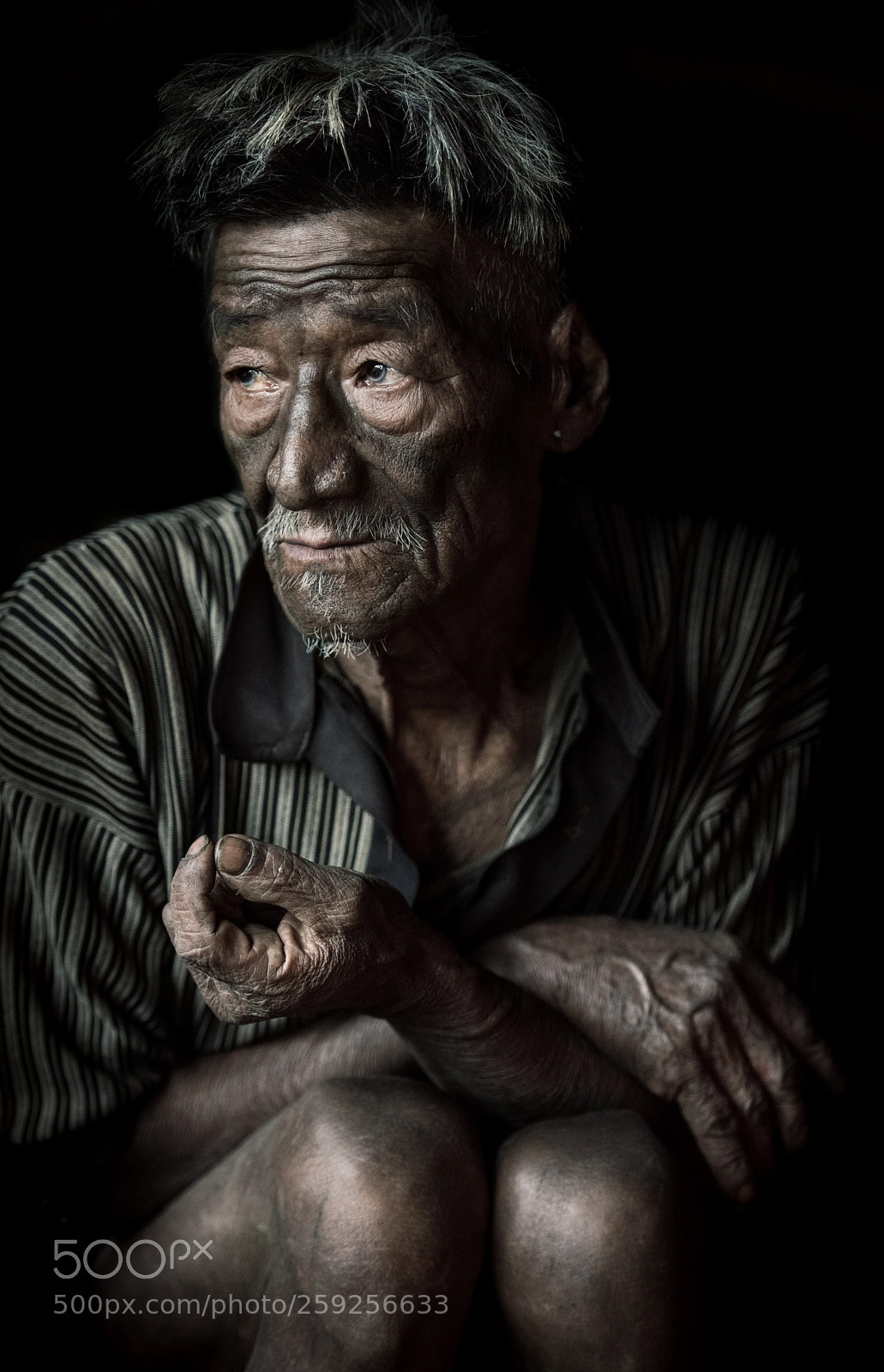 Nikon D810 sample photo. Tattooed konyak elder photography