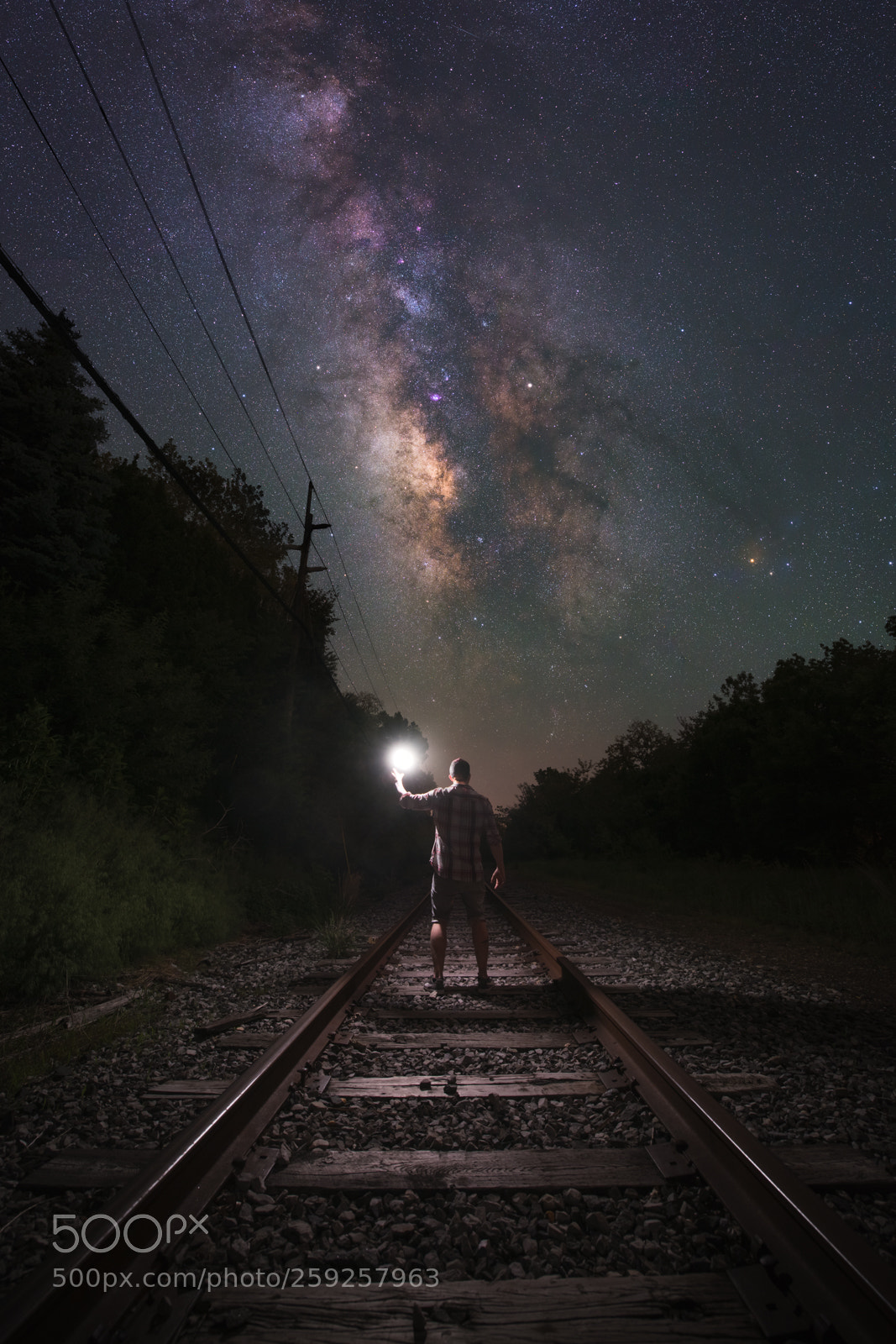 Nikon D810 sample photo. Midnight railroad photography