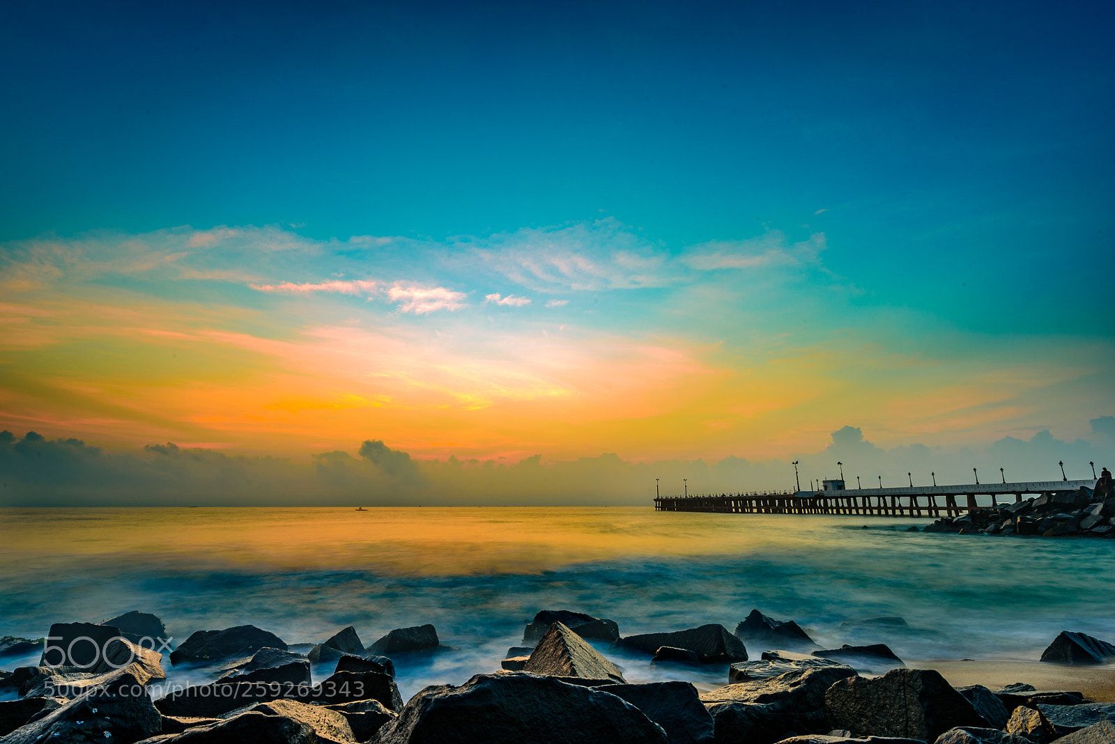 Nikon D750 sample photo. Sunrise at pondicherry photography