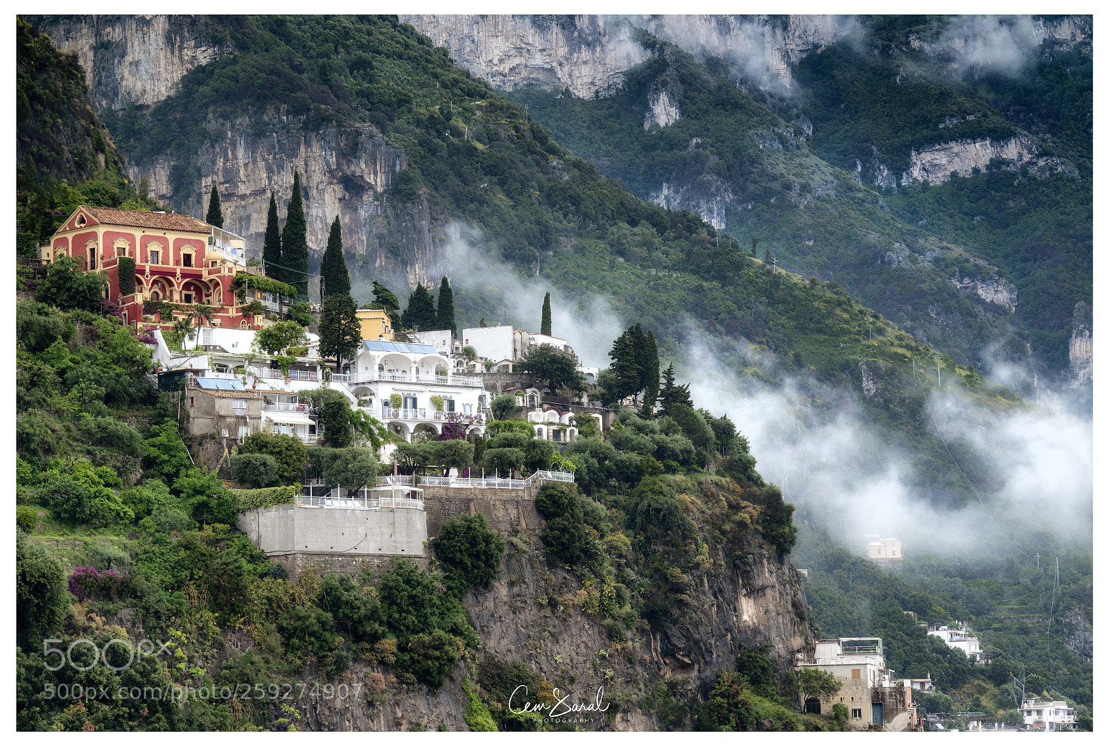 Sony Cyber-shot DSC-RX10 IV sample photo. Positano on a rainy photography