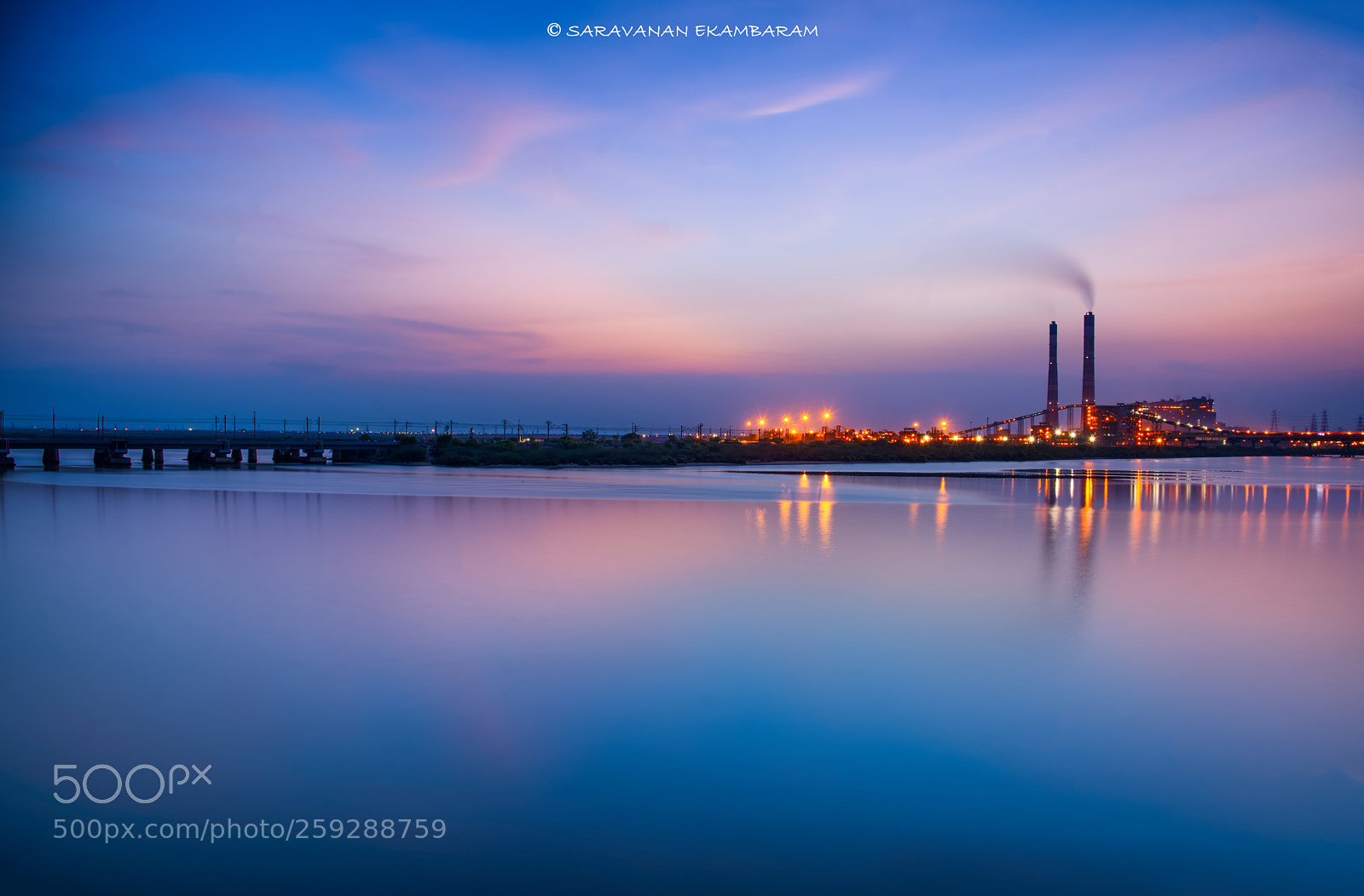 Nikon D750 sample photo. Blue hour - ennore photography