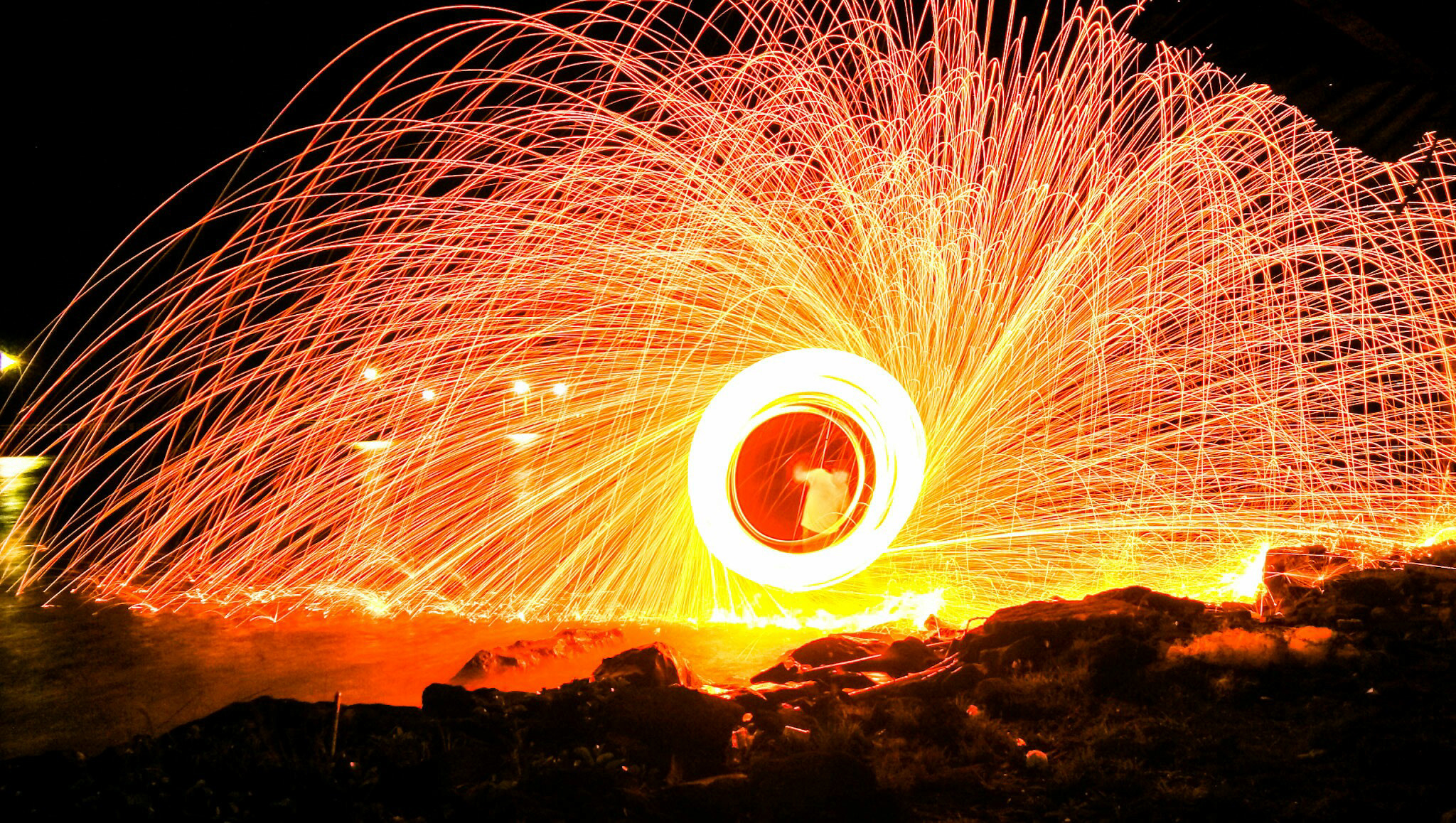 vivo 1601 sample photo. Steelwool photography