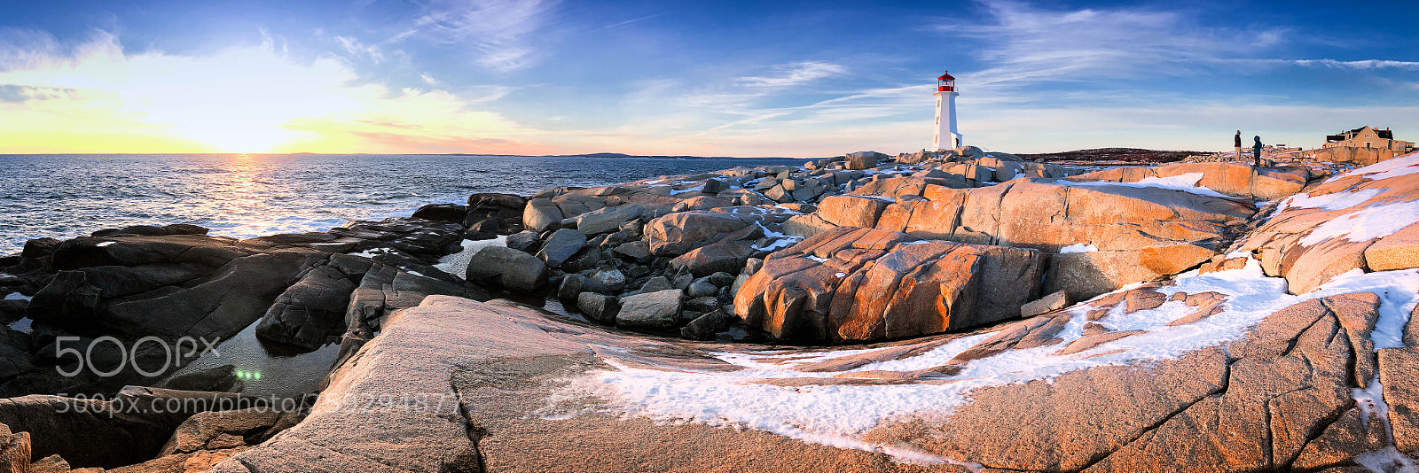Apple iPhone X sample photo. Sunset at peggys cove photography