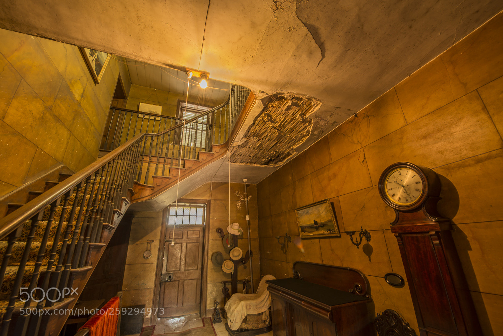 Nikon D600 sample photo. Back door and staircase photography