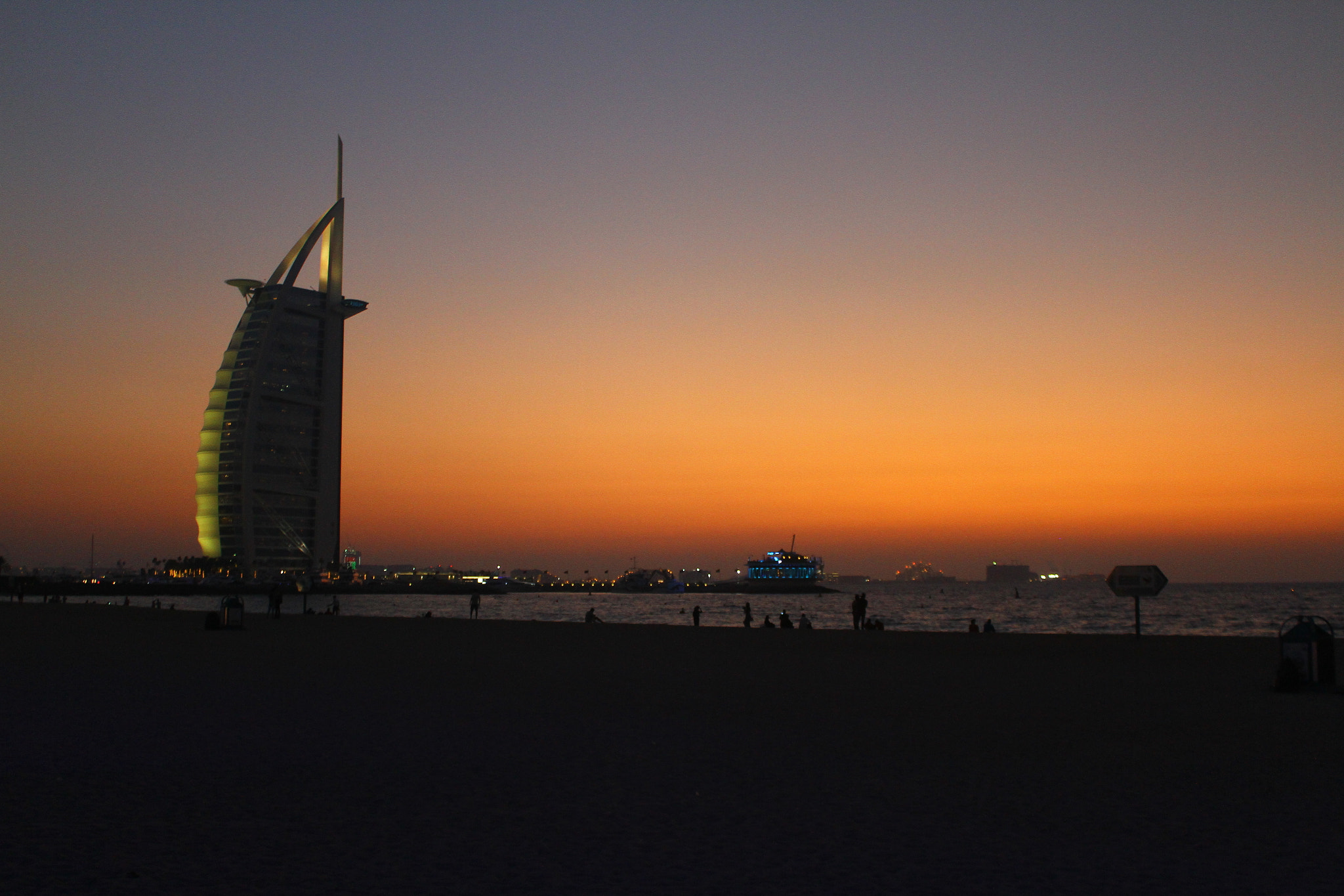 Canon EF-S 18-55mm F3.5-5.6 IS sample photo. Burj al arab in dubai photography