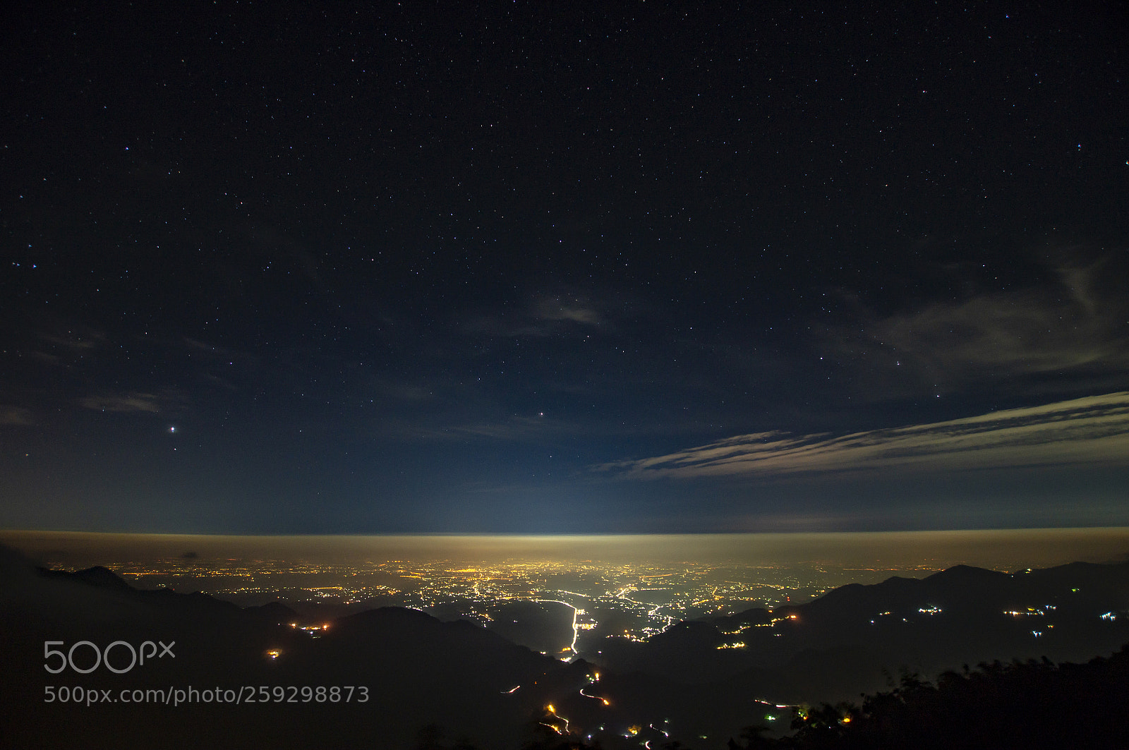 Sony SLT-A55 (SLT-A55V) sample photo. Chiayi city before dawn photography