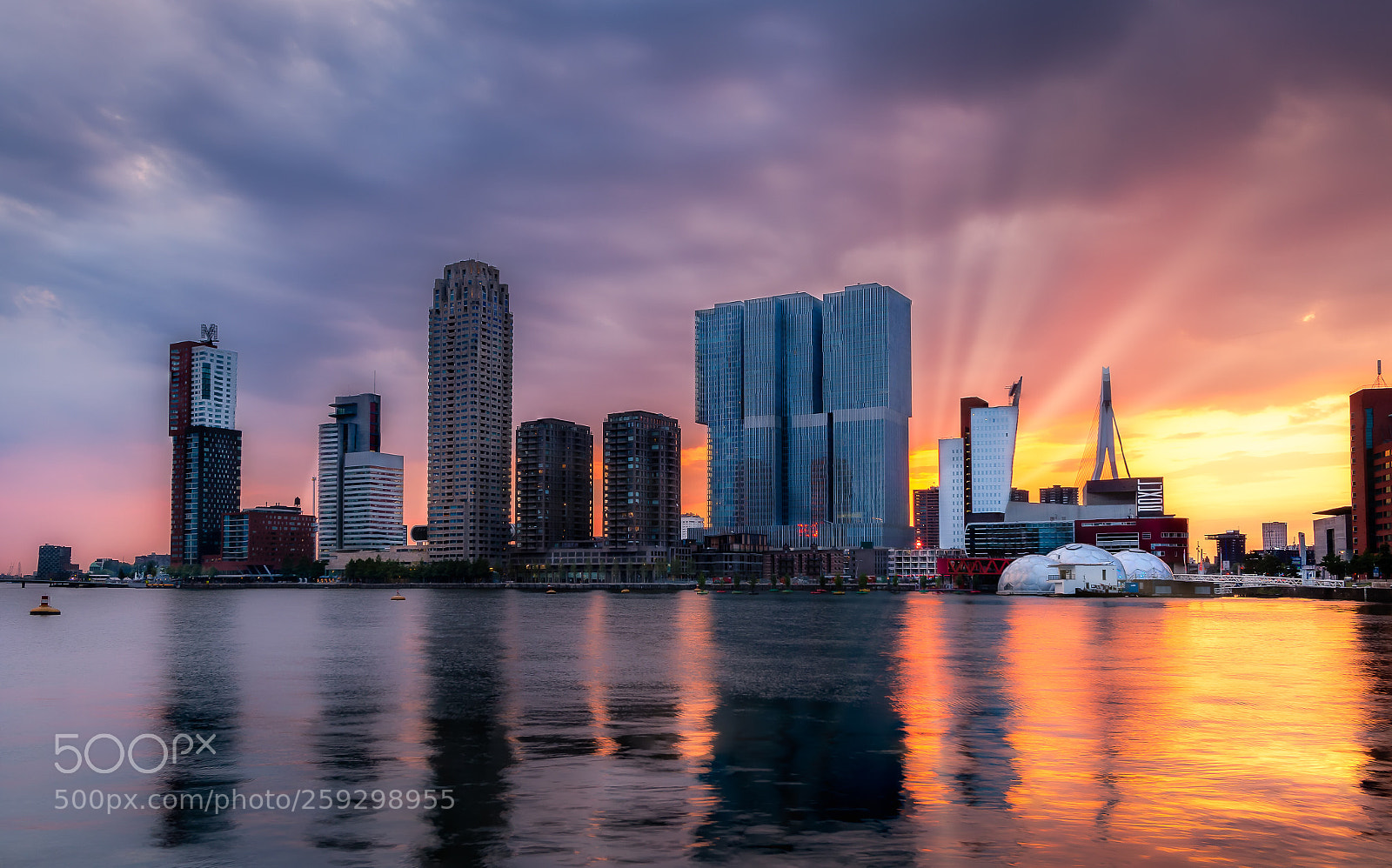 Canon EOS 70D sample photo. Amazing sunset in rotterdam photography
