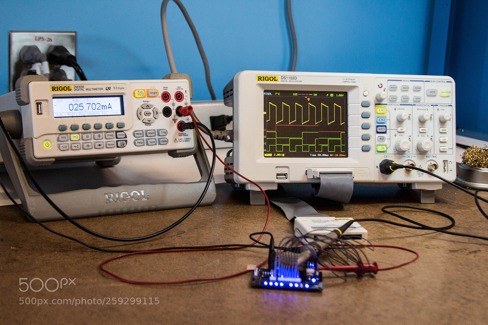Canon EOS 700D (EOS Rebel T5i / EOS Kiss X7i) sample photo. Demo board,scope, multimeter photography
