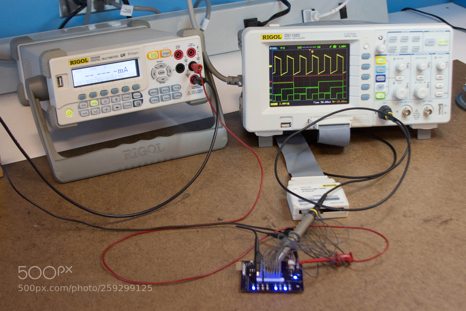 Canon EOS 700D (EOS Rebel T5i / EOS Kiss X7i) sample photo. Mso demo board,scope, multimeter photography