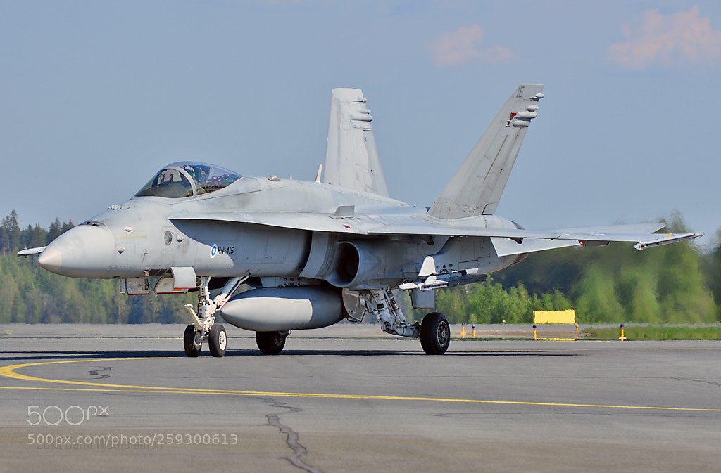 Nikon D3200 sample photo. F-18 hornet - finland photography