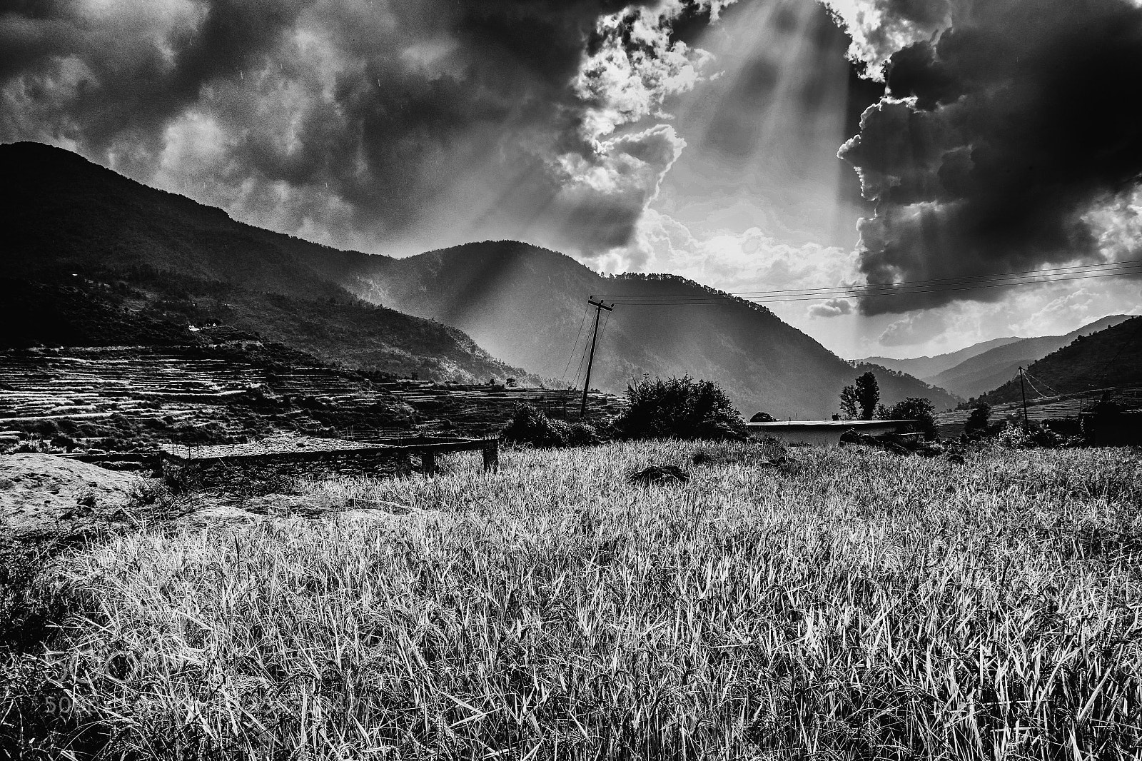 Fujifilm X-M1 sample photo. Garwhal campement orage photography