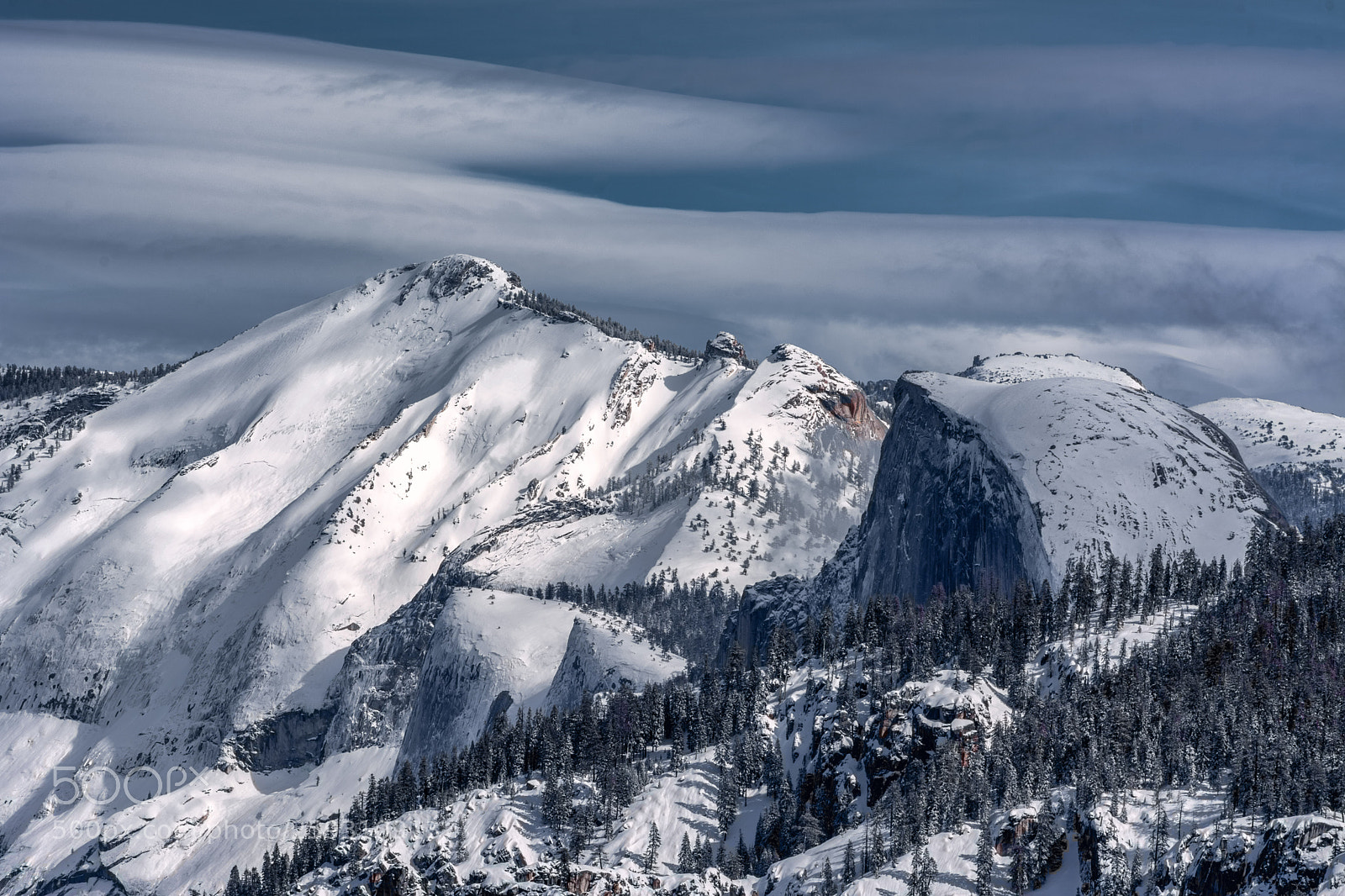 Nikon D7100 sample photo. Half dome in winter photography