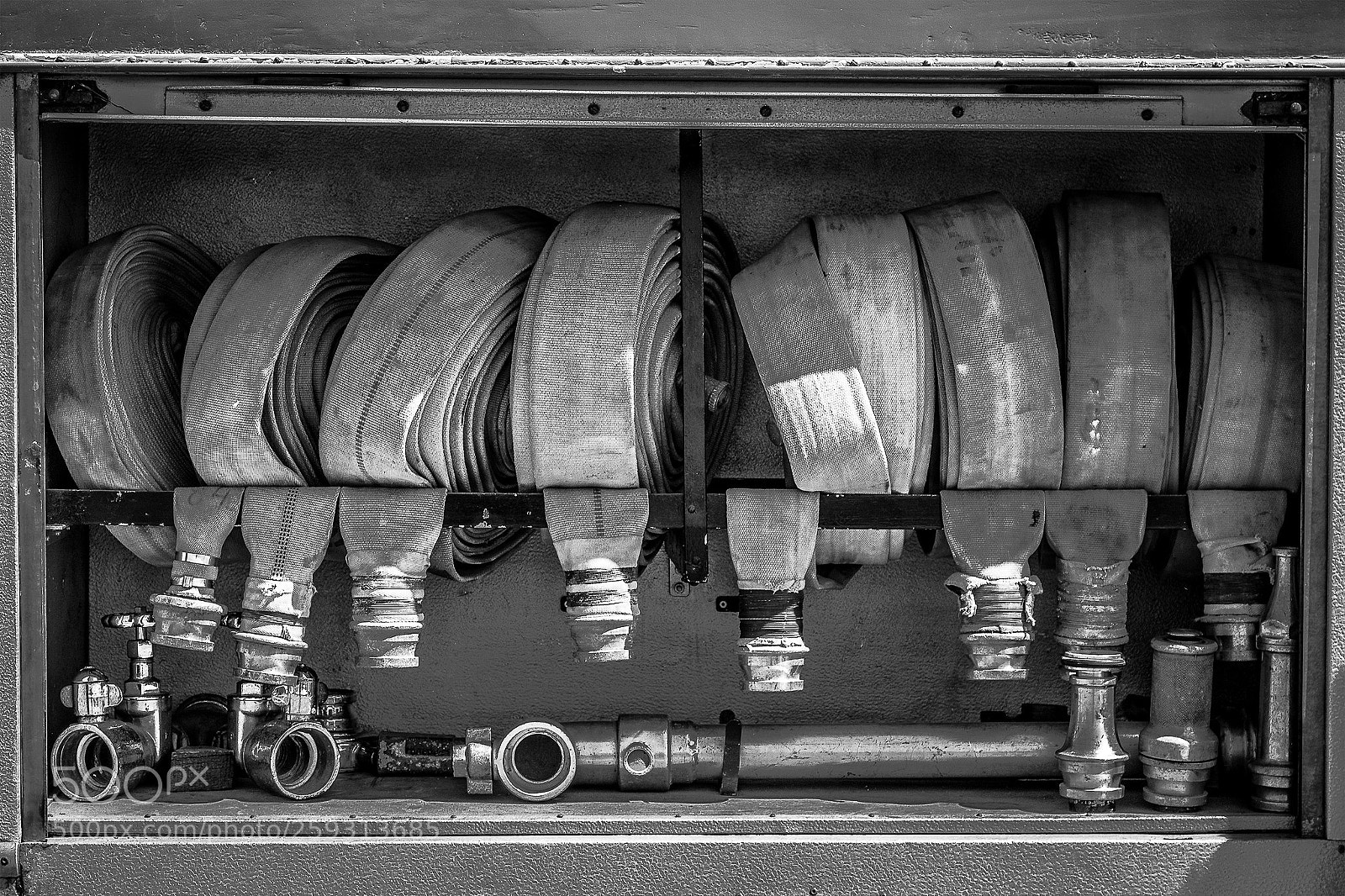Canon EOS 7D Mark II sample photo. Old fire hoses photography