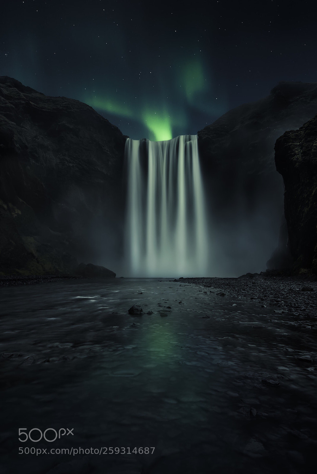 Nikon D810 sample photo. Green night in skogsfoss photography