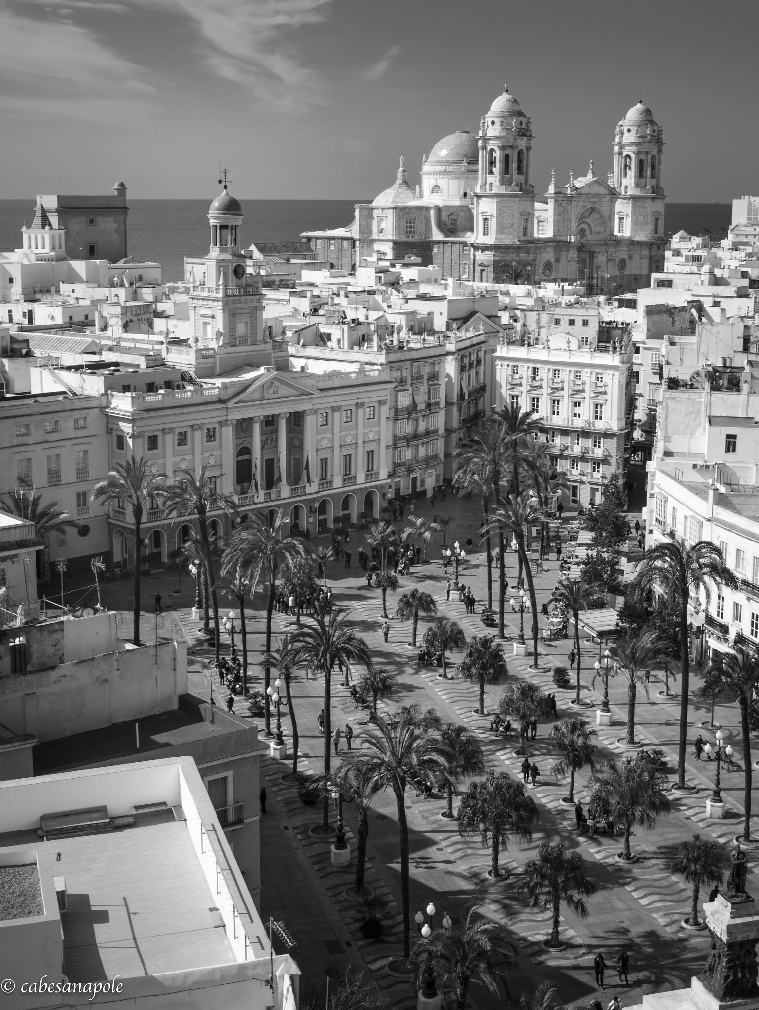 Olympus PEN E-P5 sample photo. Bird view of cádiz photography
