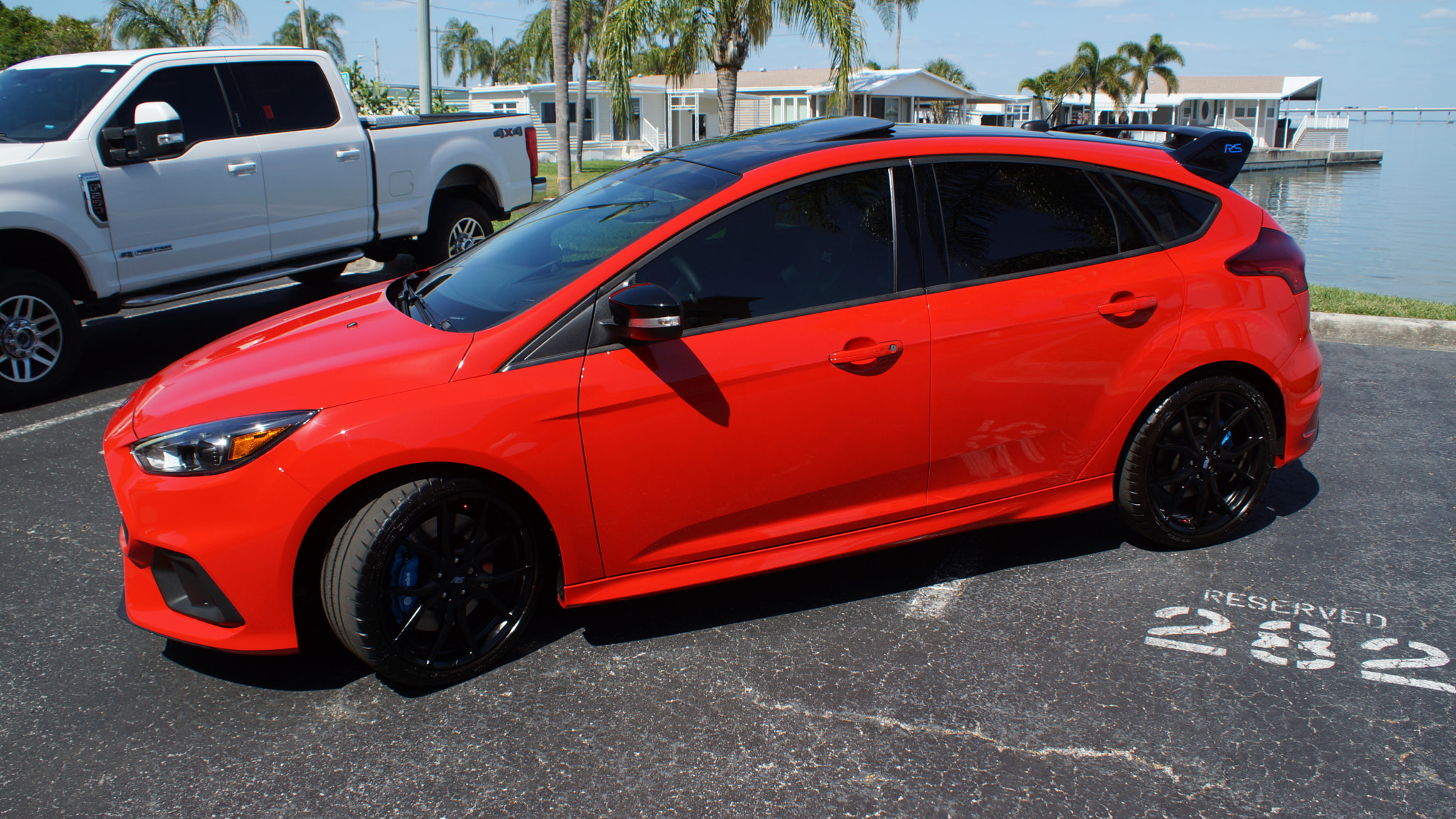 Sony SLT-A77 sample photo. 2018 ford focus rs in red photography