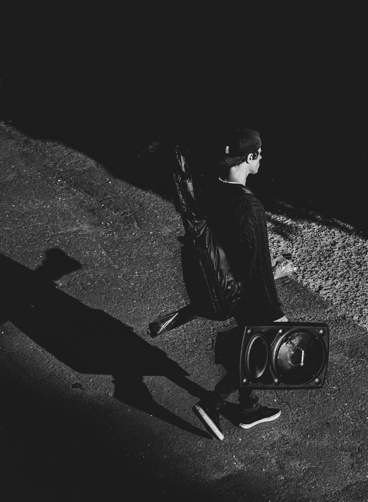 Panasonic Lumix DMC-G85 (Lumix DMC-G80) sample photo. Walking in shadows photography