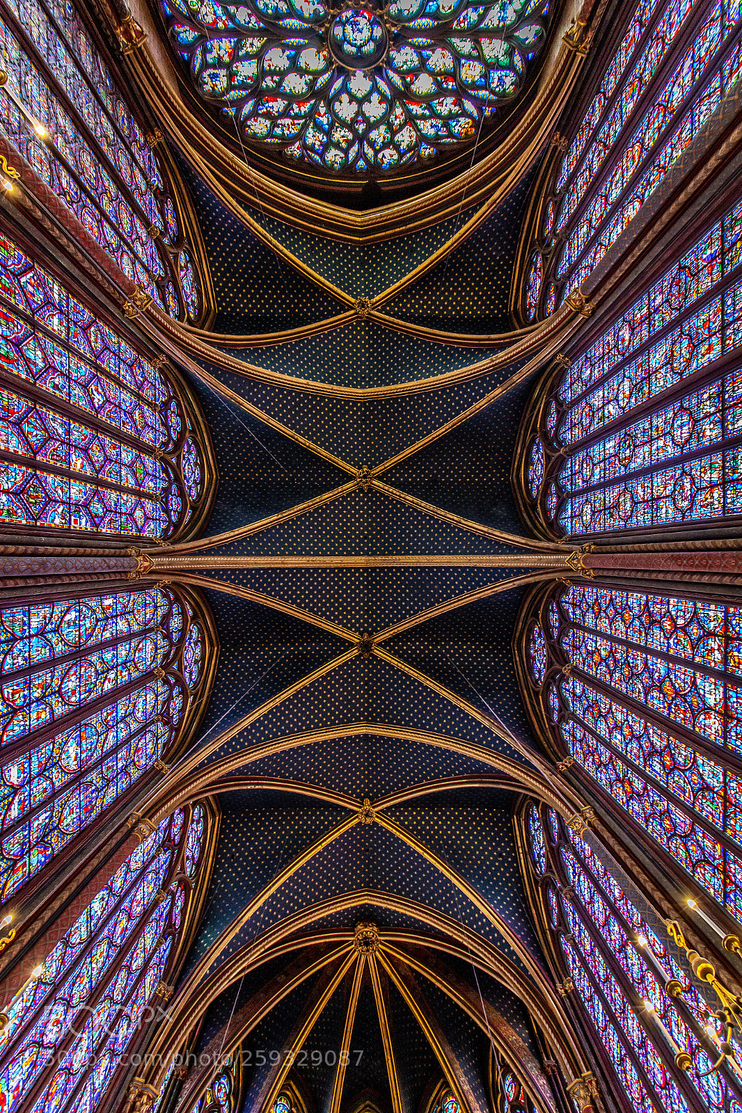Canon EOS 70D sample photo. Sainte-chapelle ceiling photography