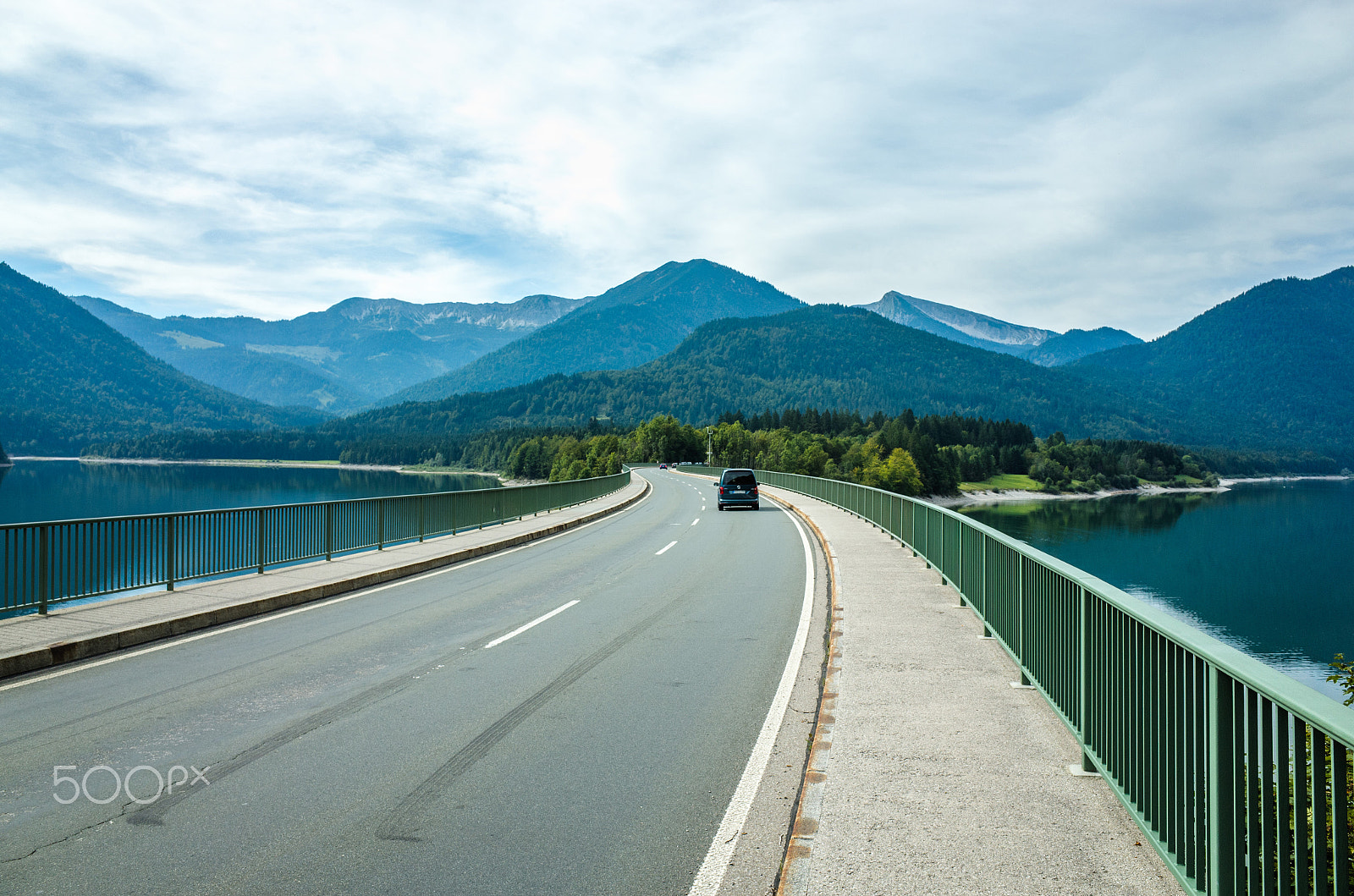 Ricoh GR sample photo. Bridge over sylvenstein dam photography