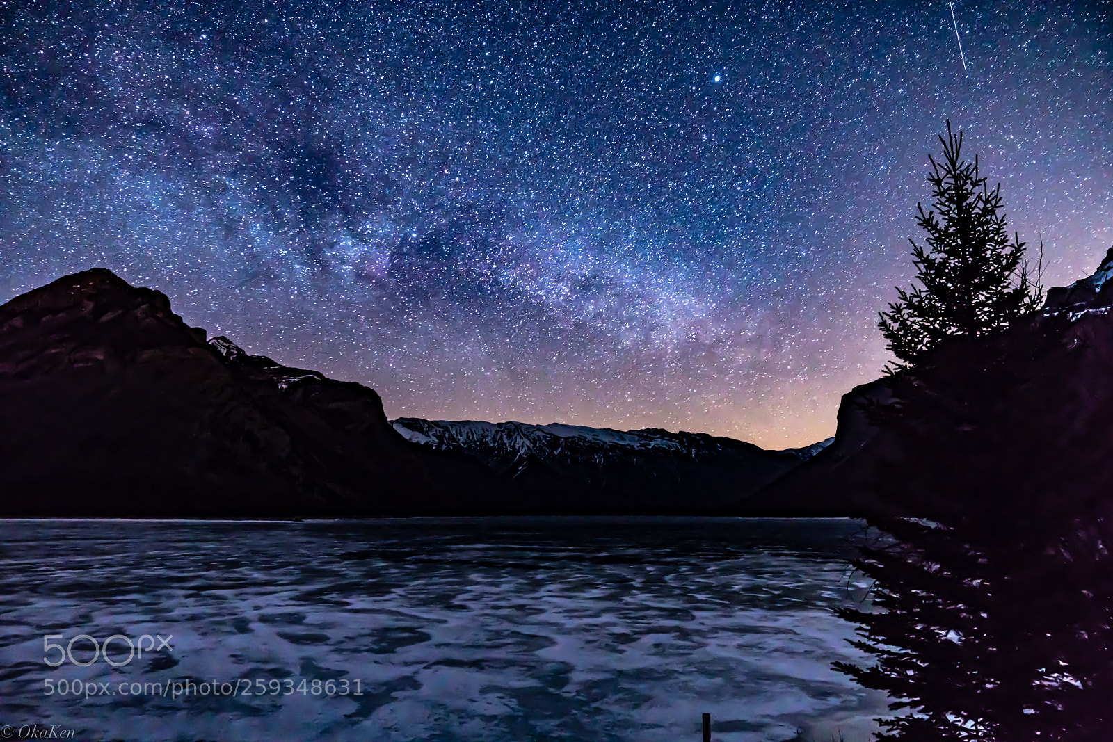 Sony a7R III sample photo. Starry sky & canadian rockies photography
