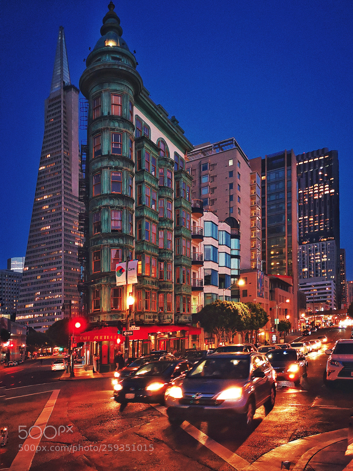 HUAWEI P20 sample photo. San francisco at night photography