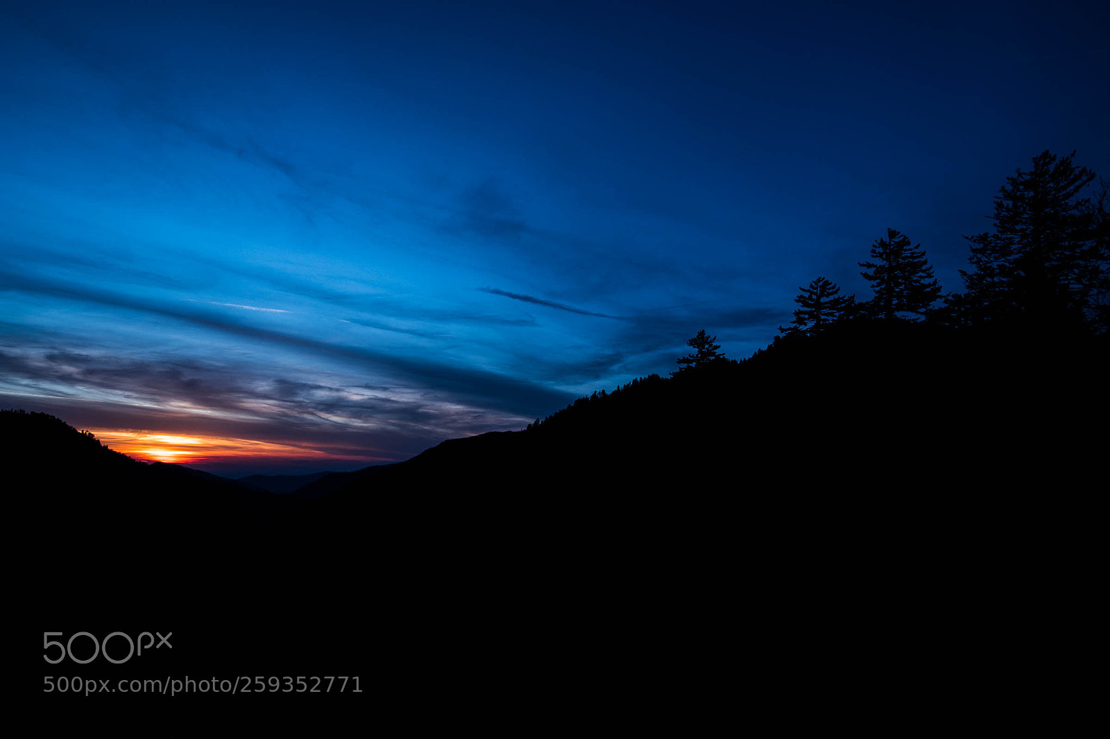 Nikon D850 sample photo. Great smokey sunset photography