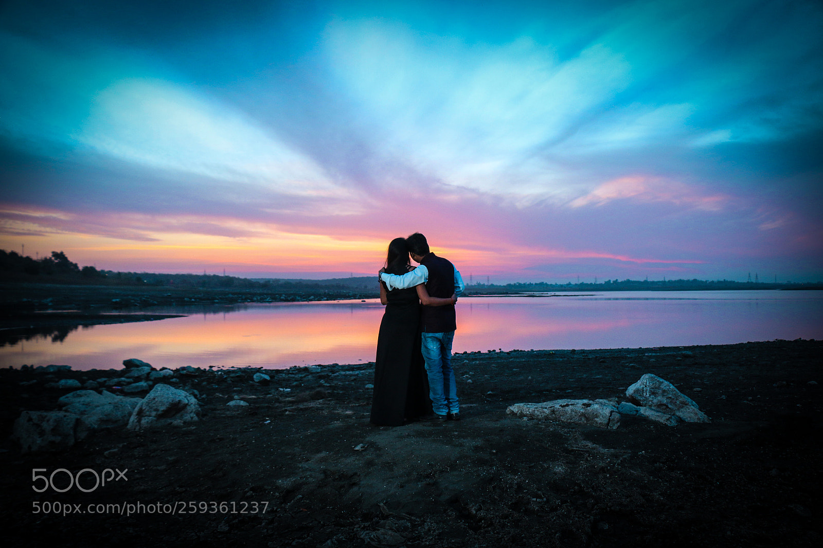 Canon EOS 70D sample photo. Couple with sun set photography