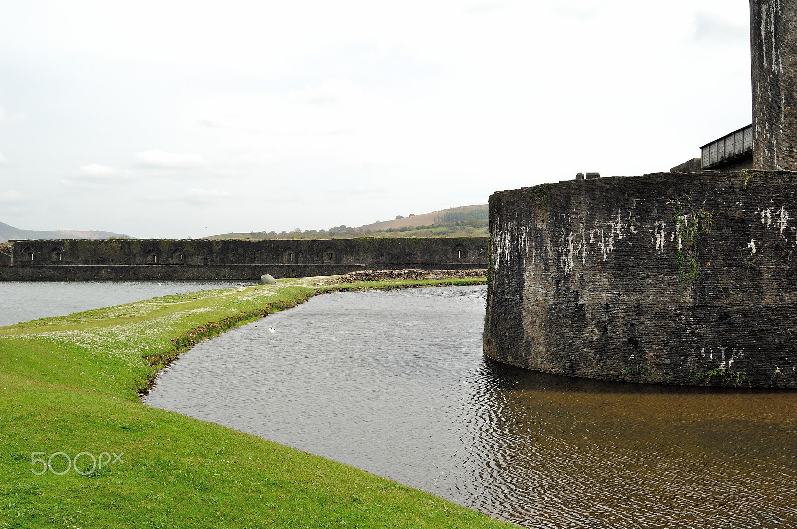 Nikon D2X sample photo. Castle walls and moat photography