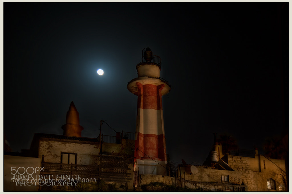 Nikon D500 sample photo. Moon and beacon photography
