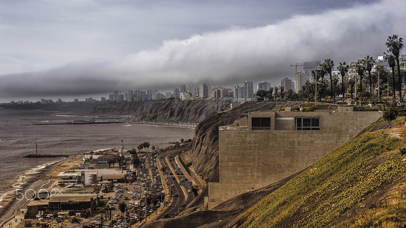 Sony a7S II sample photo. City lima has beautiful cliffs on the seaside photography