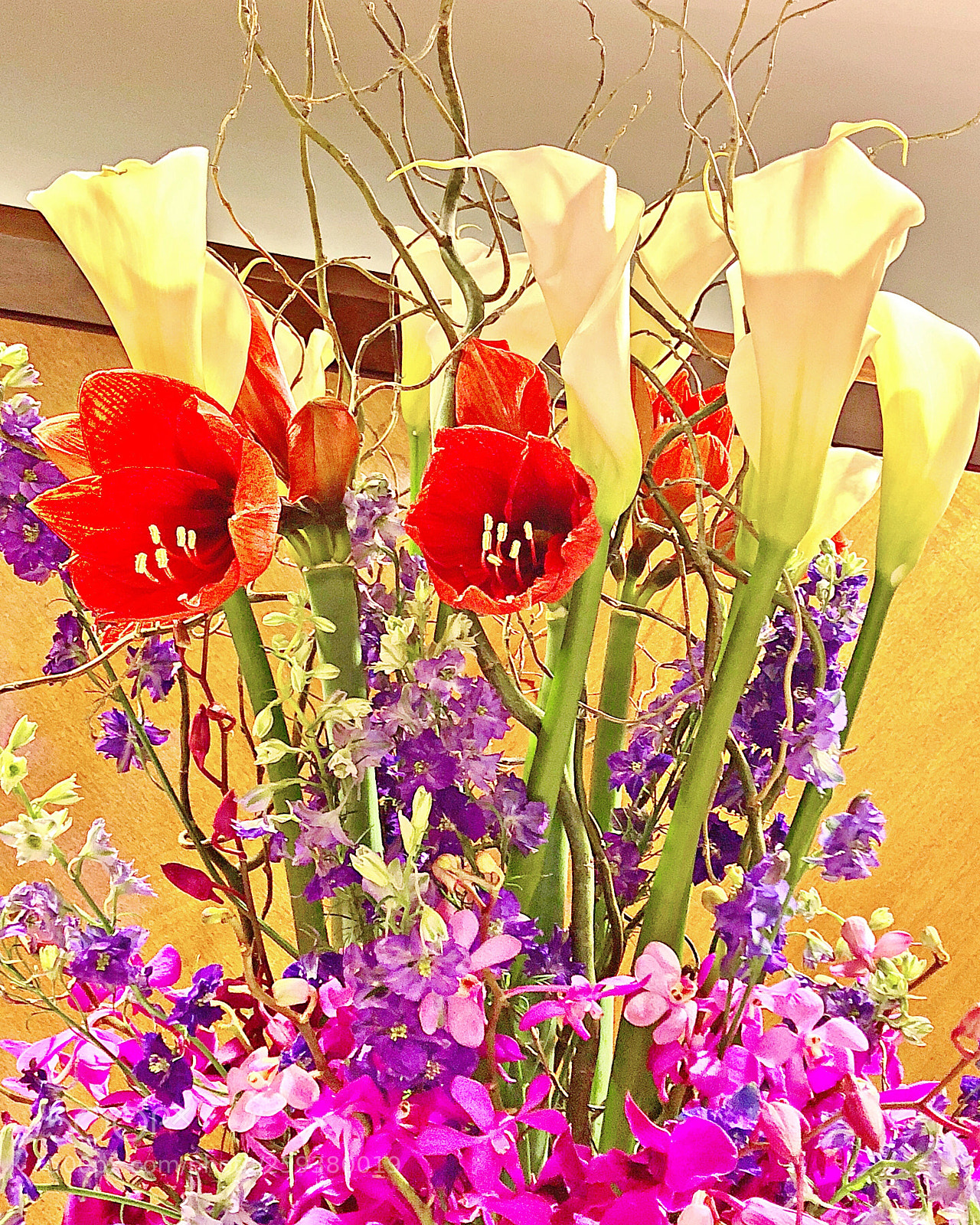 Apple iPhone X sample photo. Lobby flowers photography
