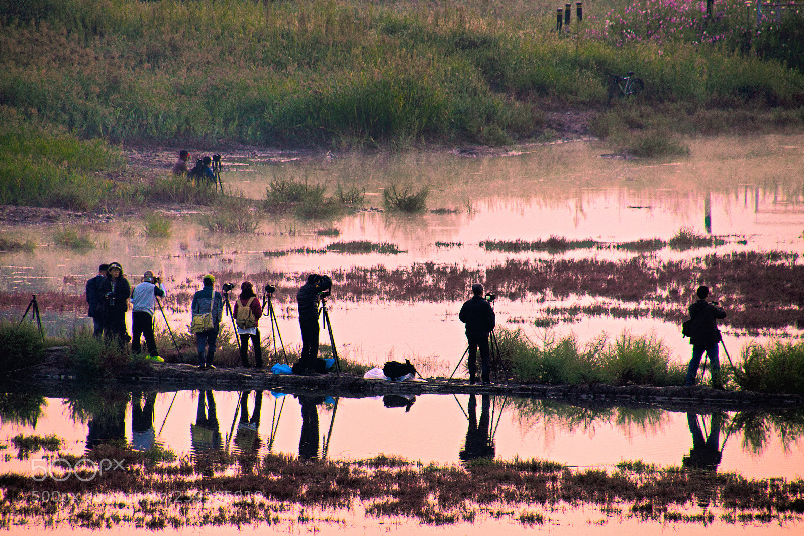 Nikon D5500 sample photo. Photographers on the mudflats photography