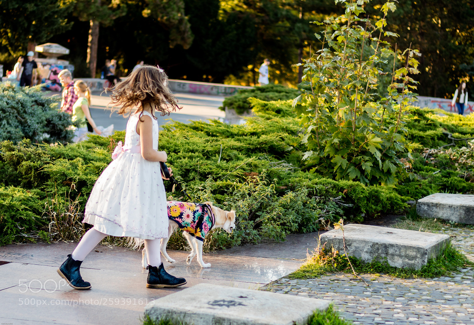 Canon EOS M3 sample photo. Girl and dog playing photography