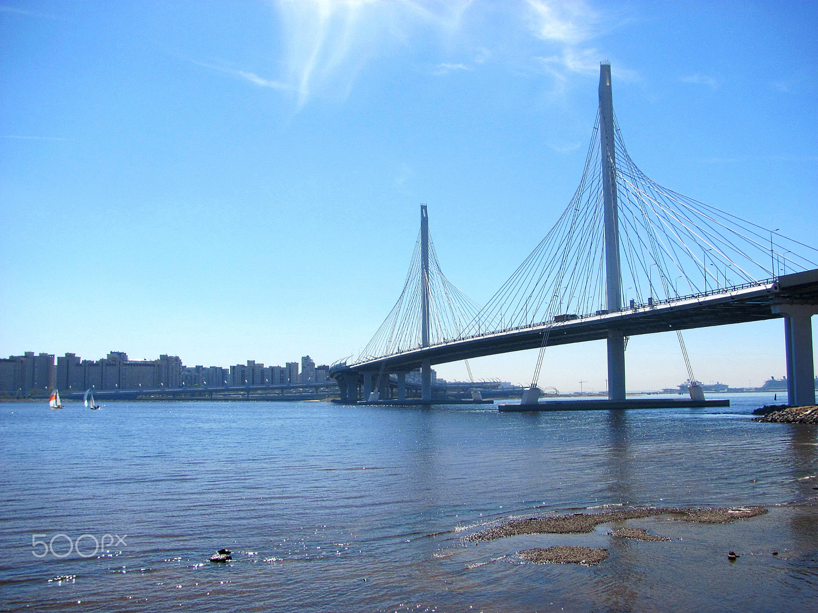 Canon PowerShot SX120 IS sample photo. The cable-stayed bridge photography