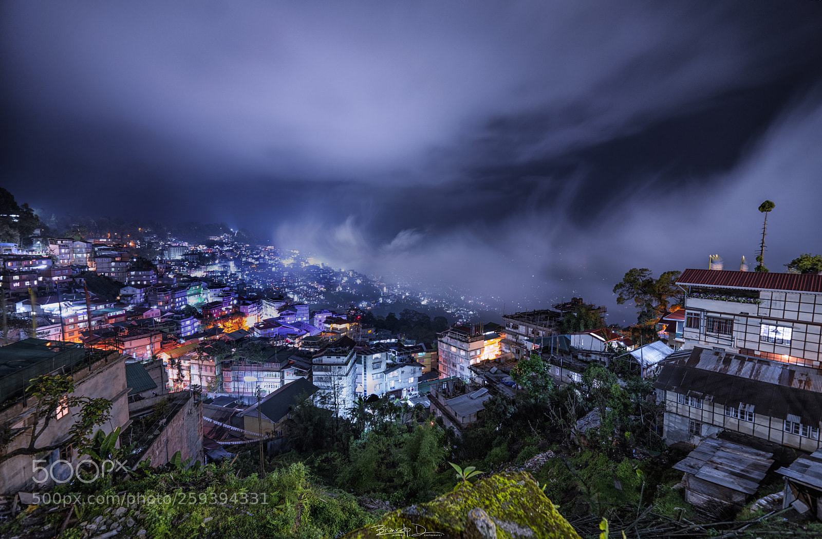 Sony a7R III sample photo. Night at gangtok photography
