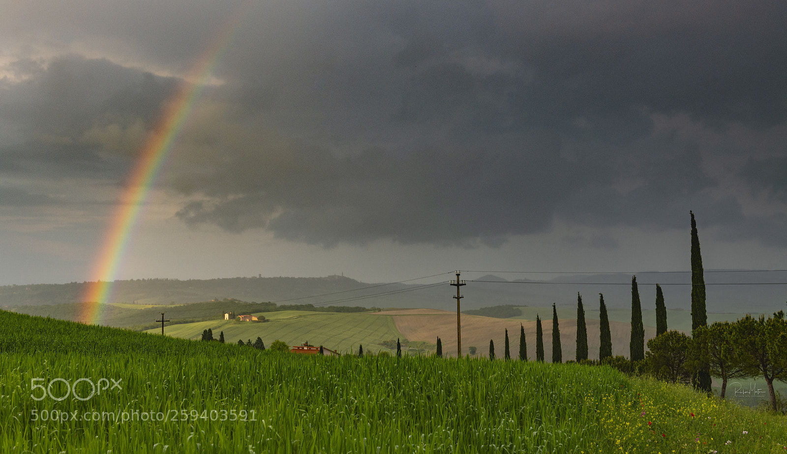Nikon D850 sample photo. Tuscany rainbow, grant wood photography