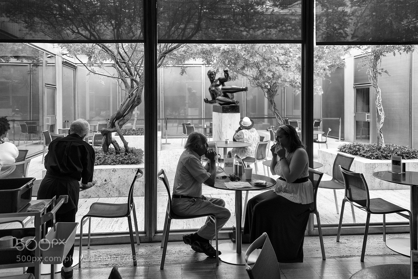Nikon D610 sample photo. Kimbell art museum dining photography